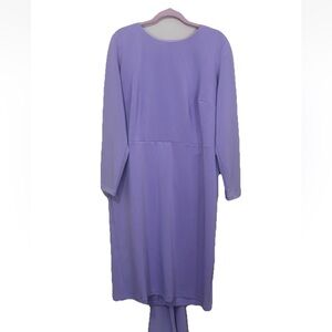 NWT Eloquii Women’s Midi Dress Plus Size Lavender Soft, Bow, ORG: 189, Sz 18